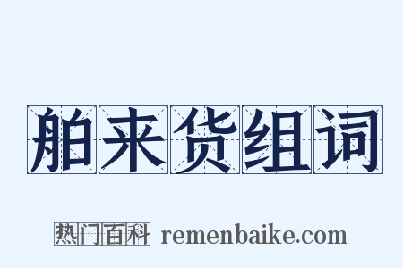 舶来货组词是什么意思的图片